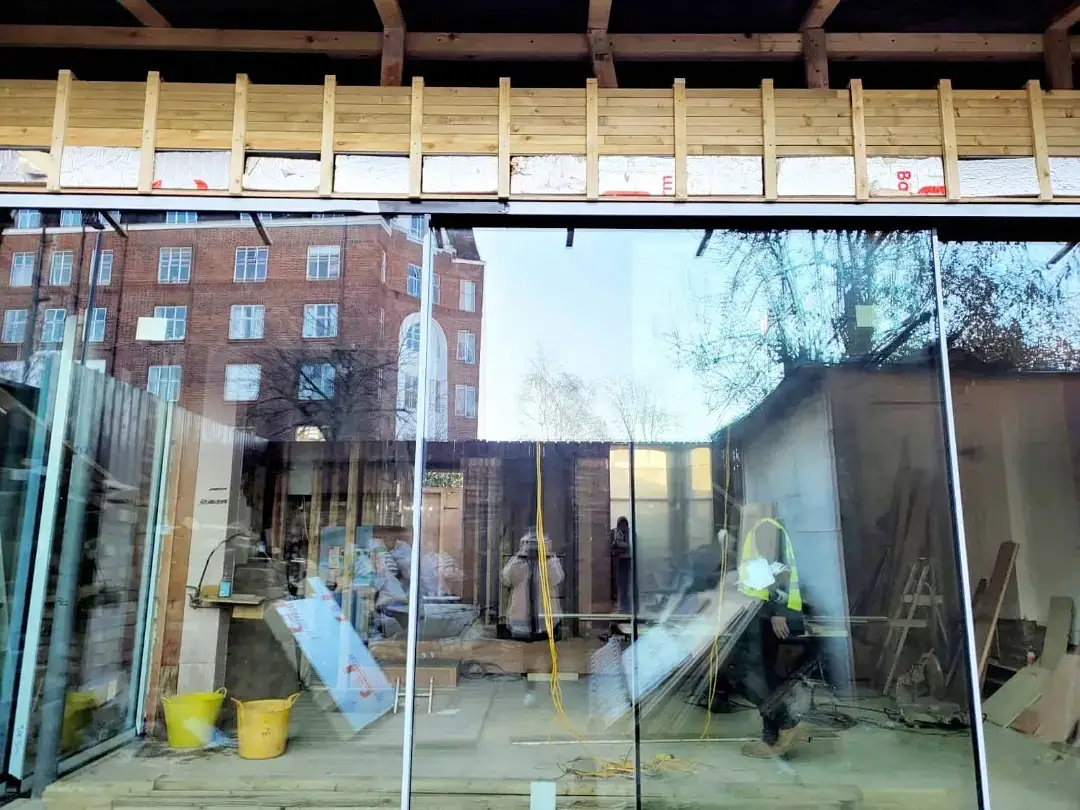 New glazing at the back of a Chiswick house, January 2022.